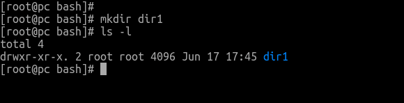 create a directory